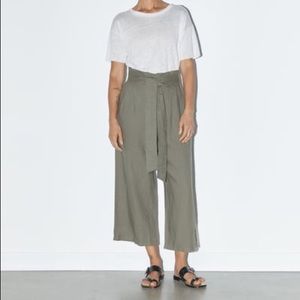 NWT Zara linen pants with belt